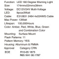 ECE R65 R10 aprovado conduziu a luz de aviso com 19 estilo Flash